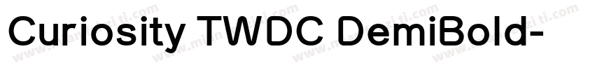 Curiosity TWDC DemiBold字体转换